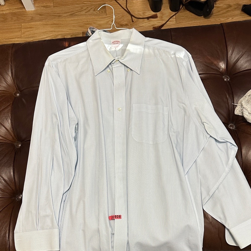 Brooks Brothers Light Blue Striped Dress Shirt